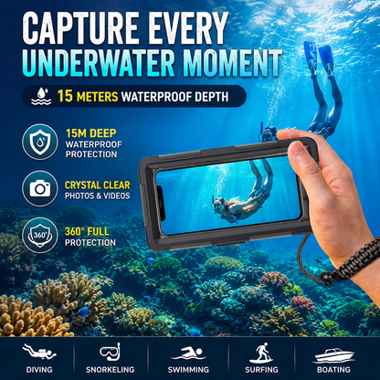 Universal Waterproof Mobile Case for Diving & Swimming