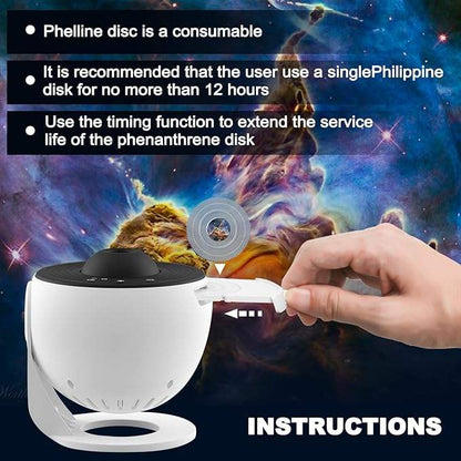 Galaxy Night Light Projector – 13 Film Modes with 360° Rotation