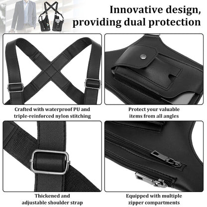 Multifunctional Underarm Satchel Zipper Bag