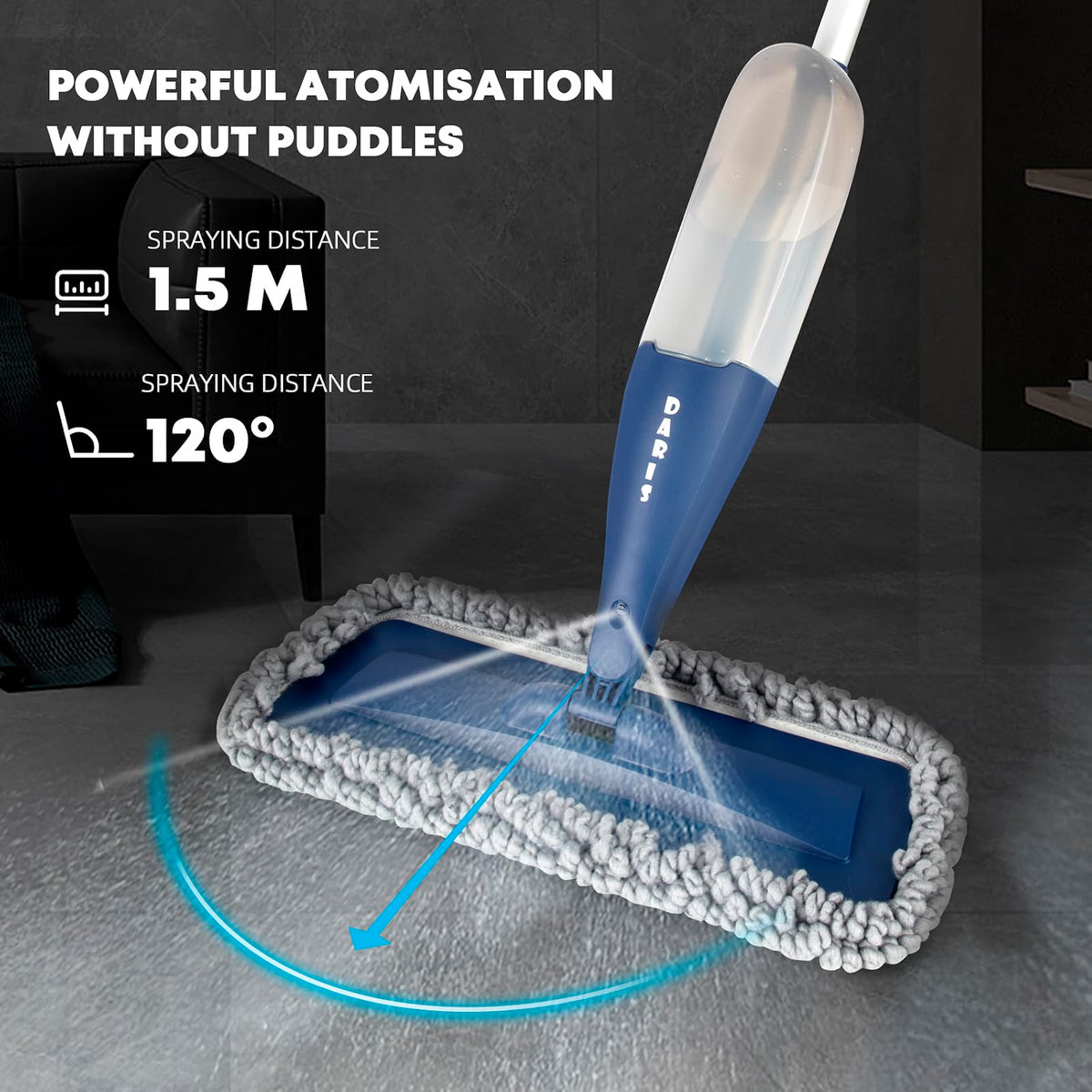 Manual Spray Mop With Refillable Water Tank