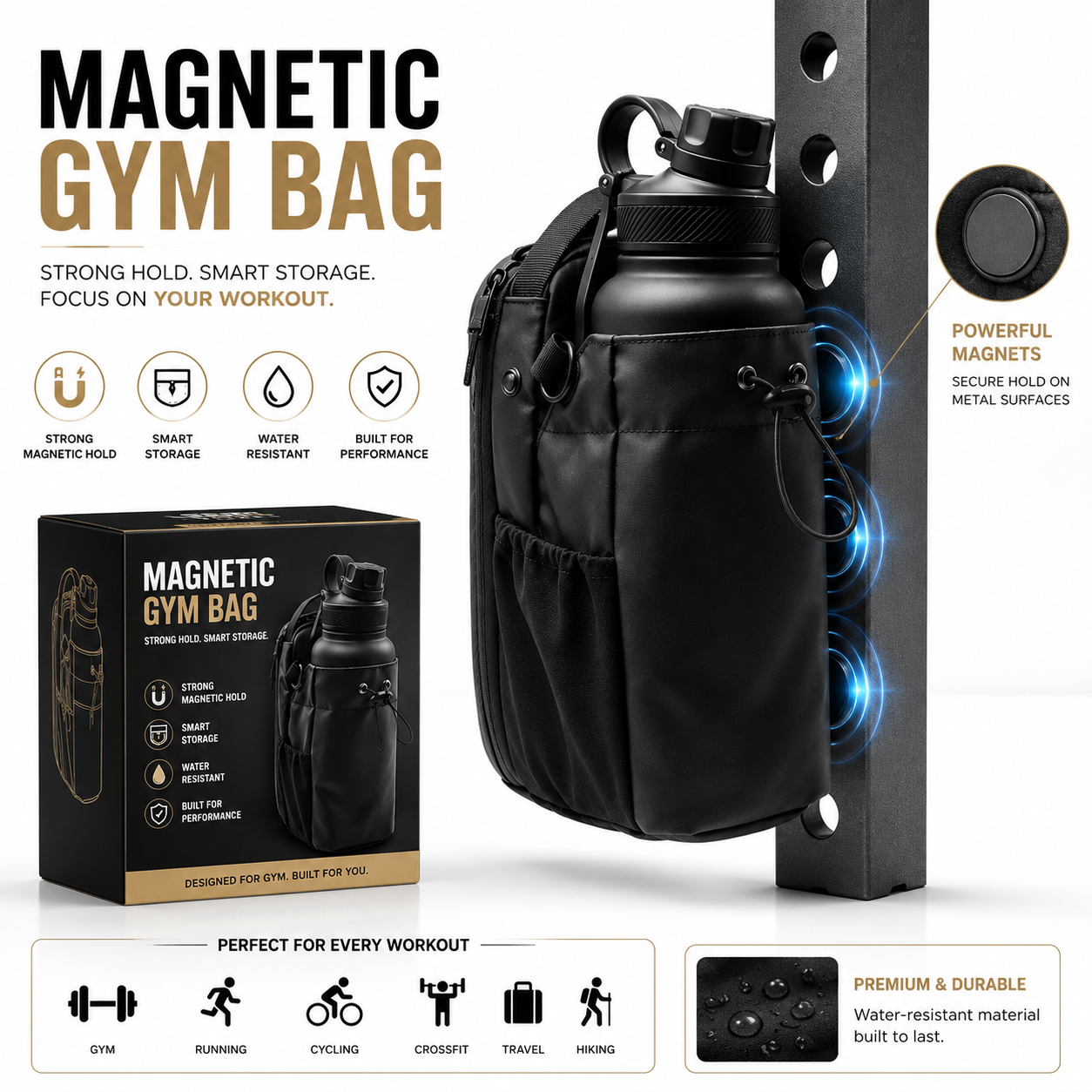 Magnetic Gym Bag