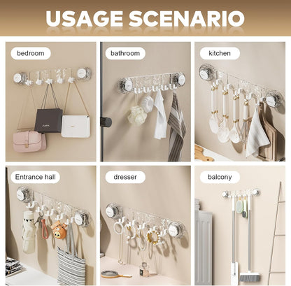 Wall-Mounted Rotating Suction Hooks