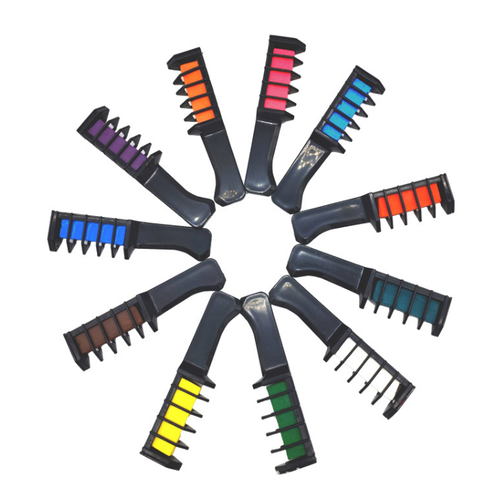 Washable 6 Colours Hair Chalk Comb Kit