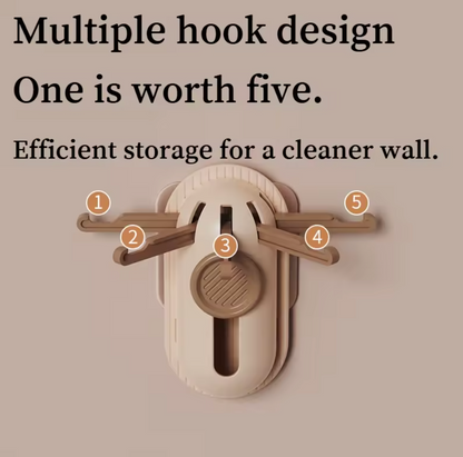 Multi Organizer Foldable Wall-Mounted Hook