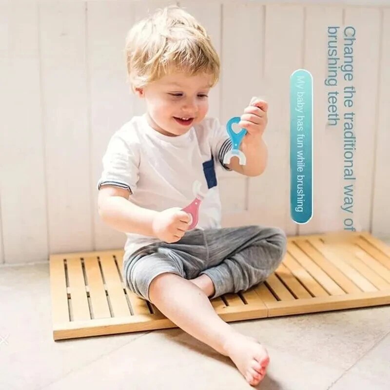 U Shaped Soft Toothbrush For Kids (Pack of 3)