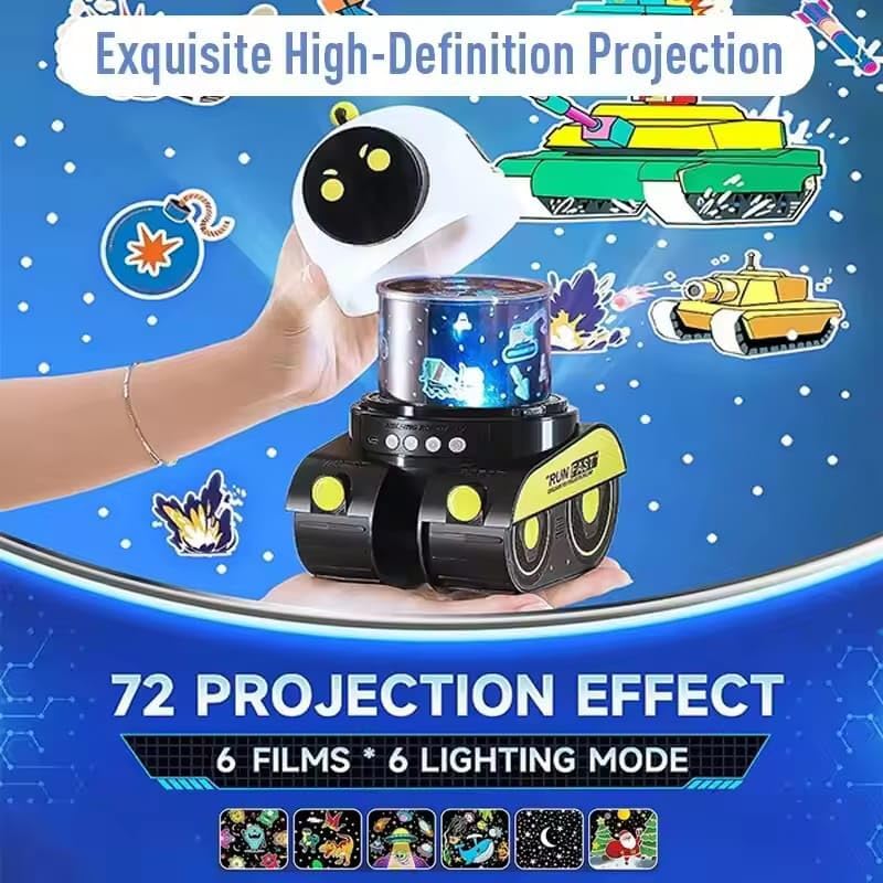 Robot Tank Projection Lamp with Music Player