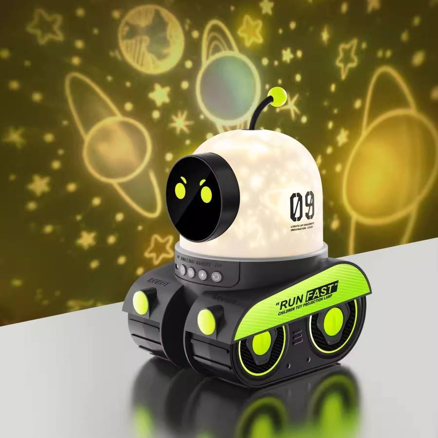 Robot Tank Projection Lamp with Music Player