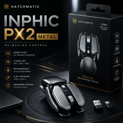 Inphic PX2 Metal Wireless Office & Gaming Mouse