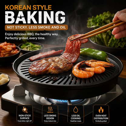 Smokeless Portable Indoor & Outdoor BBQ Tandoor (Non-Stick)