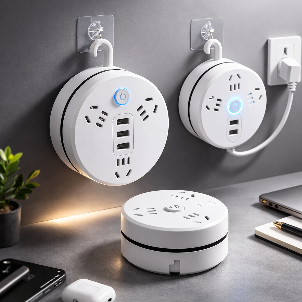 Multi-socket Plug With USB Night Light(4 Sockets + 2USB)