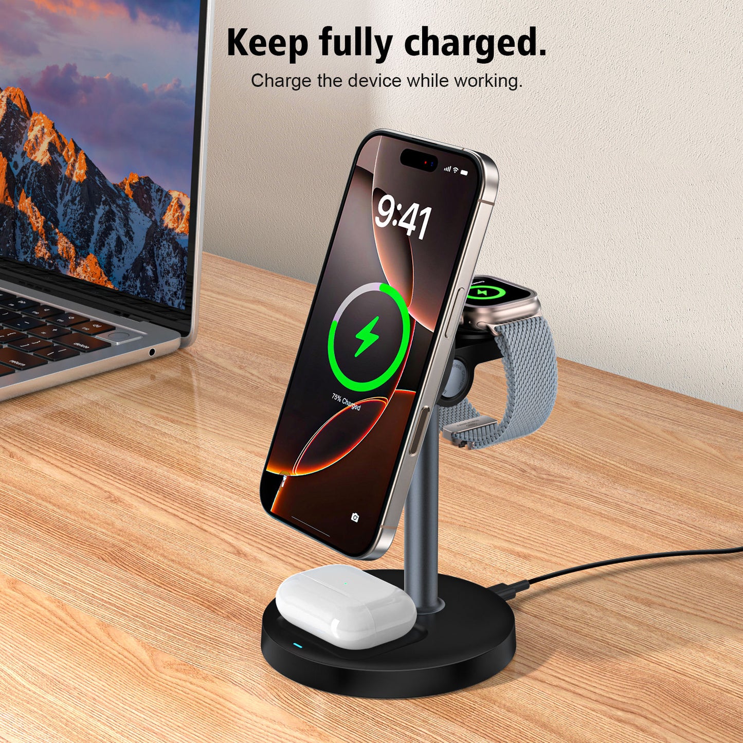 4 in 1 Wireless Magnetic Charger Stand