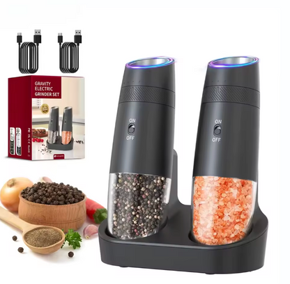Rechargeable Electric Salt and Pepper Grinder Set