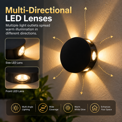 LED Waterproof Wireless Flower Wall Light