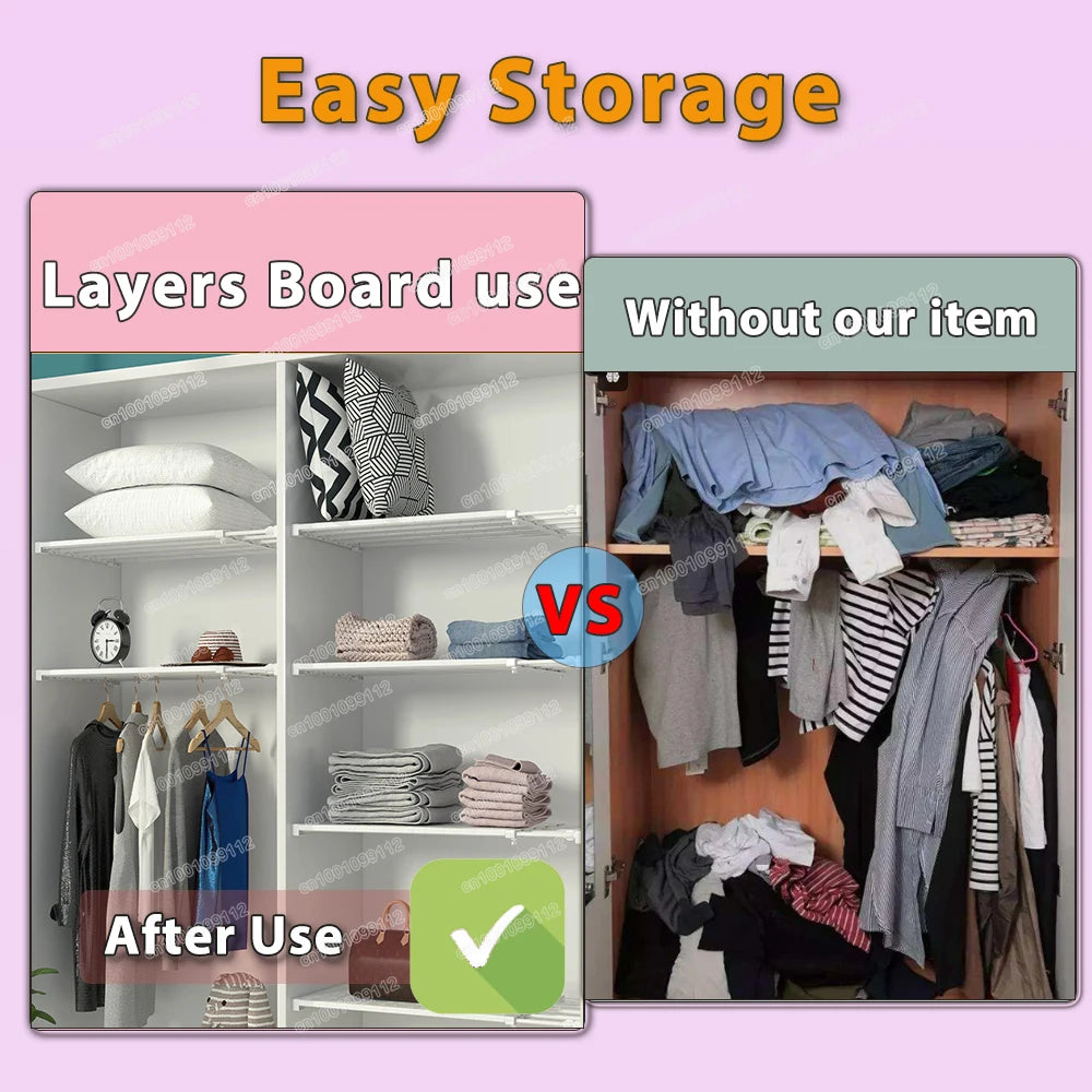 Extendable Wardrobe Shelf Organizer