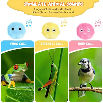 Plush Ball Cat Toy with Real Animal Sounds