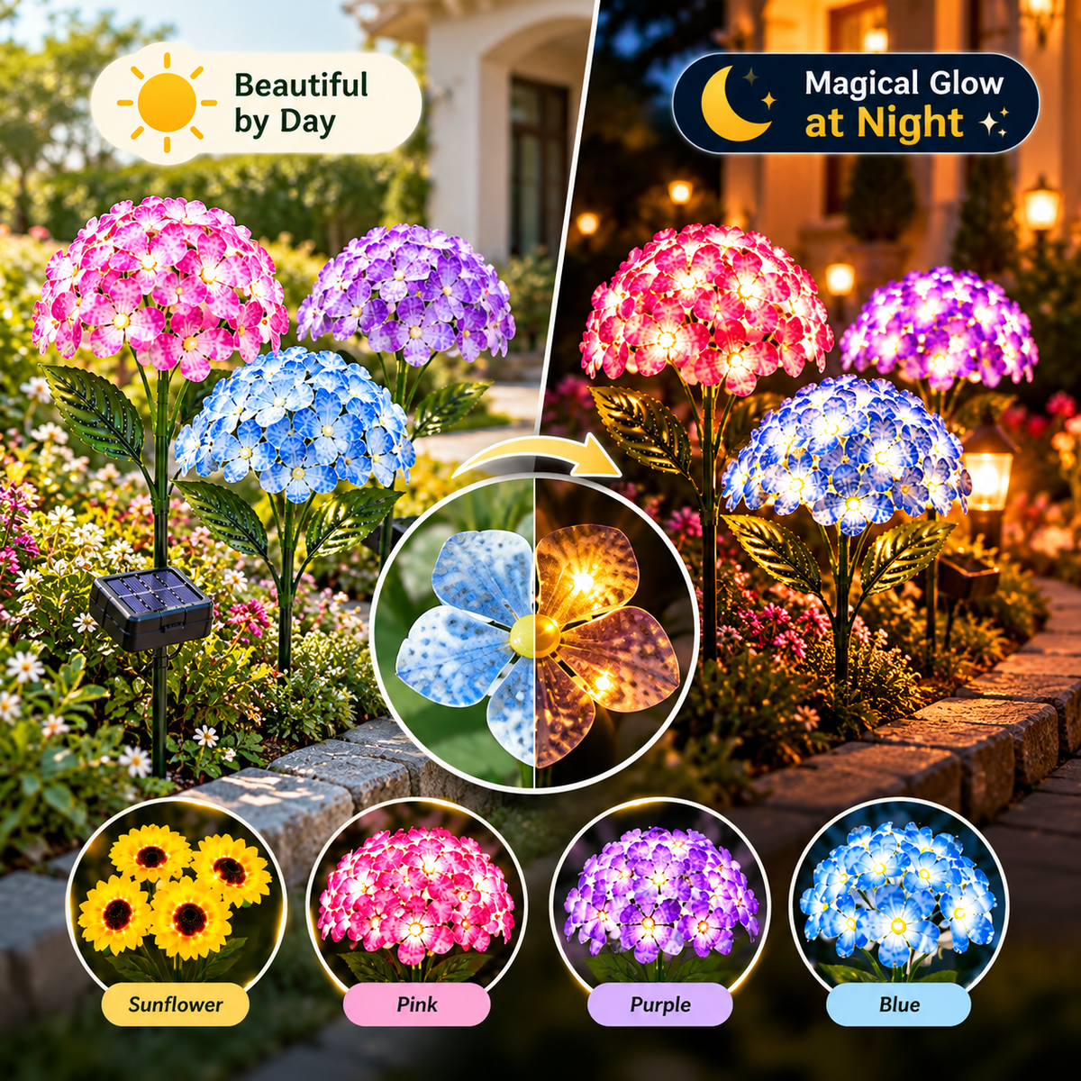 BloomGlow™ – Solar Flower Garden Lights
