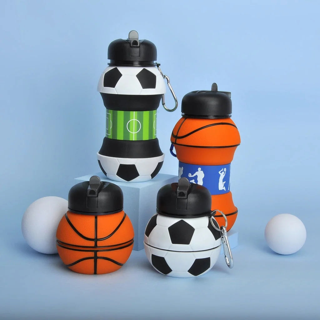 Silicone Basketball Shape Collapsible Bottle
