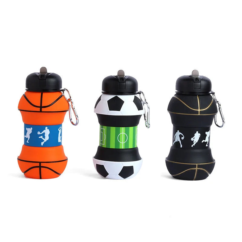 Silicone Basketball Shape Collapsible Bottle