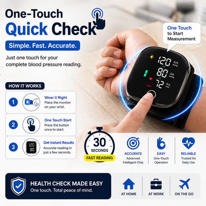 Wrist Blood Pressure Monitor Device
