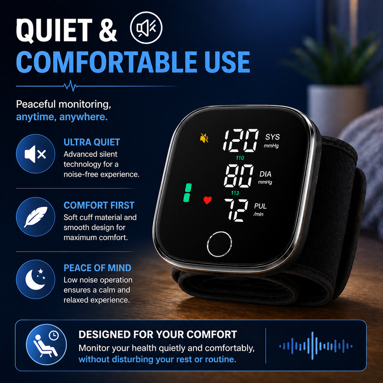 Wrist Blood Pressure Monitor Device