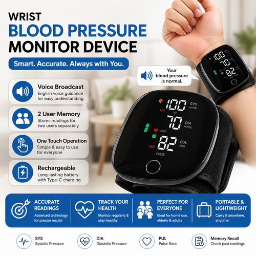 Wrist Blood Pressure Monitor Device