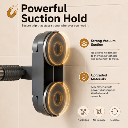No-Drill Suction Cup Telescopic Drying Rod