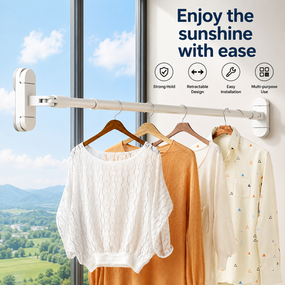 No-Drill Suction Cup Telescopic Drying Rod