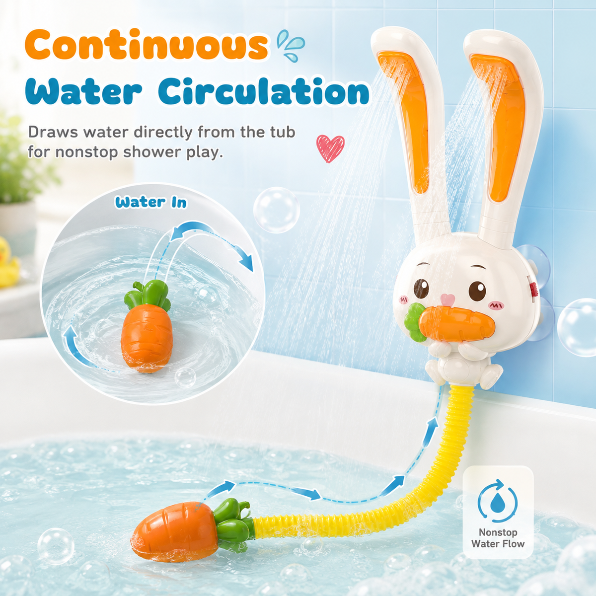 Kids Rabbit Ear Spray with 2 Shower Heads