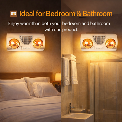 Bathroom & Bedroom Heater with LED Lamp