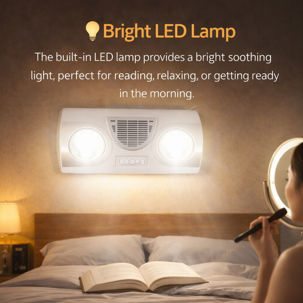 Bathroom & Bedroom Heater with LED Lamp