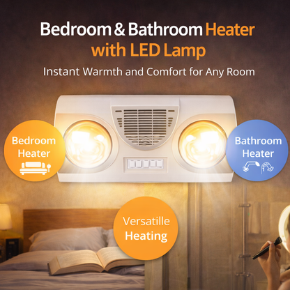 Bathroom & Bedroom Heater with LED Lamp