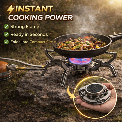 Foldable Circle Gas Burner – Camping Stove