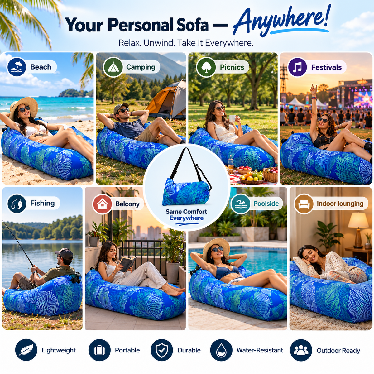Portable Beach Inflatable Chair