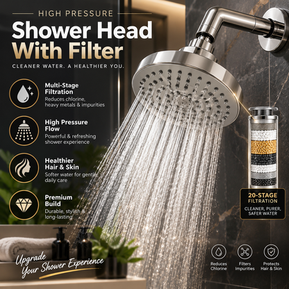 High Pressure Shower Head With Filter