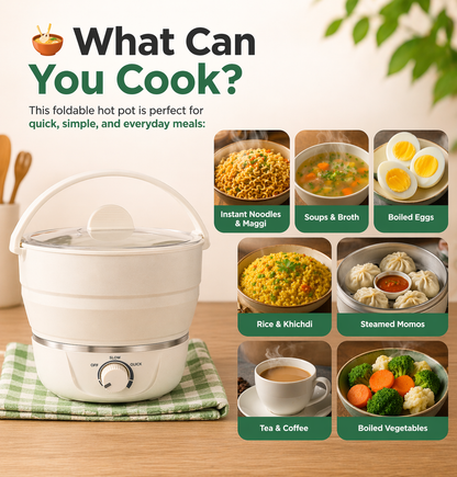 Collapsible Electric Cooking Hot Pot