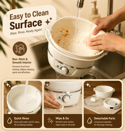 Collapsible Electric Cooking Hot Pot