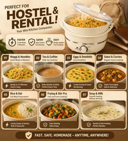 Collapsible Electric Cooking Hot Pot