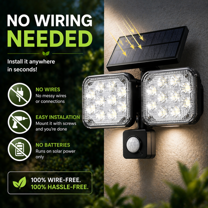 Motion Sensor Solar Garden Wall Light