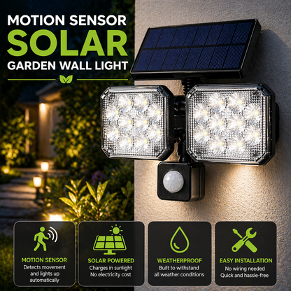 Motion Sensor Solar Garden Wall Light