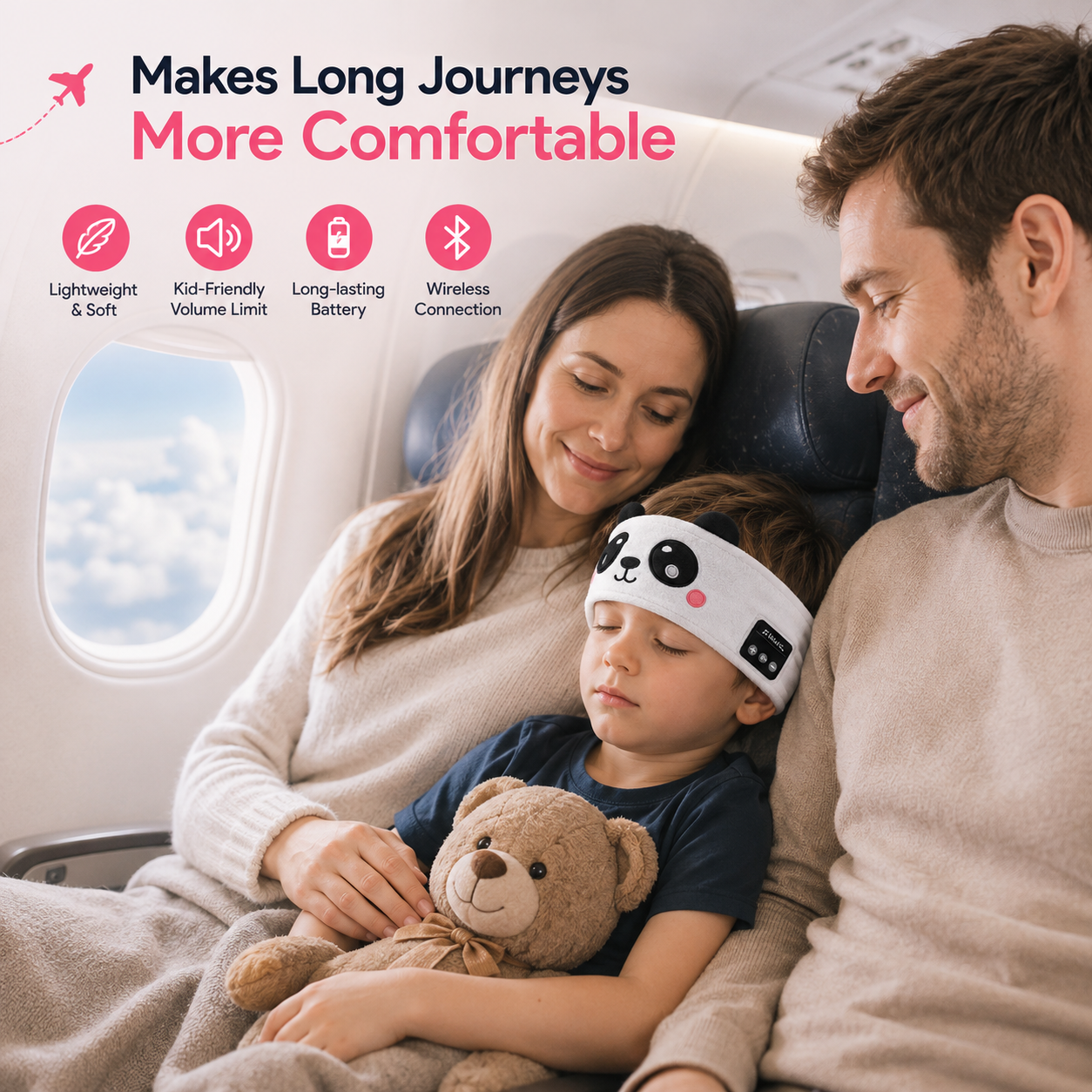 Kids Wireless Bluetooth Headband Headphones (Pack Of 2)