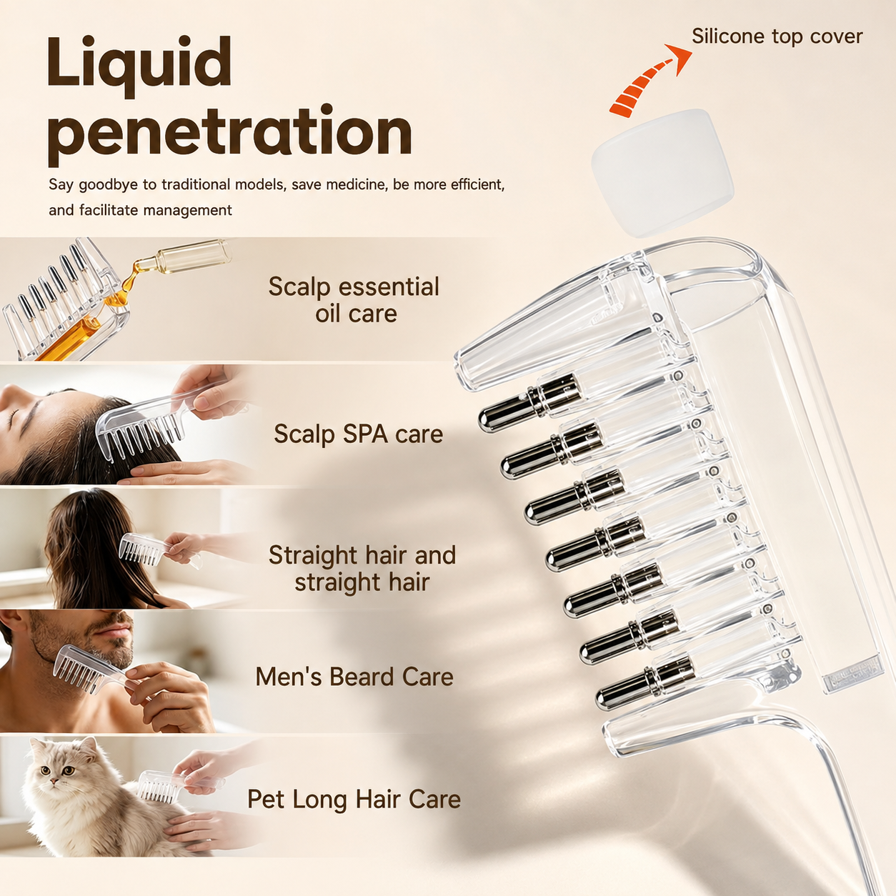 Scalp Applicator Hair Oil Comb