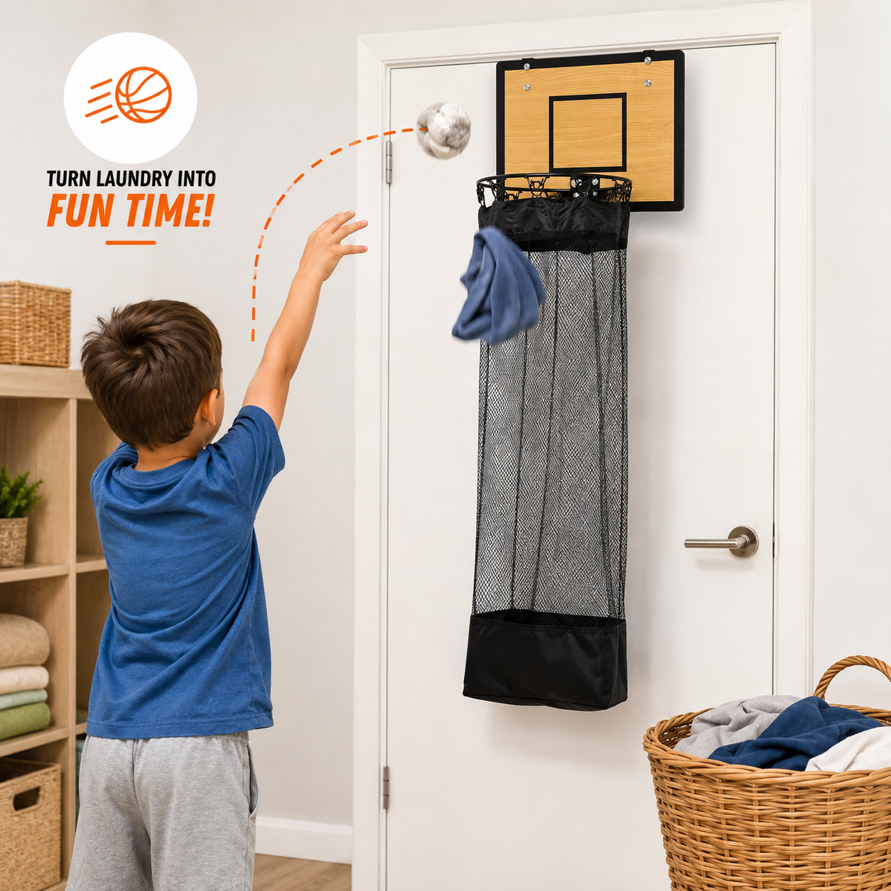 Basketball Hoop Laundry Basket