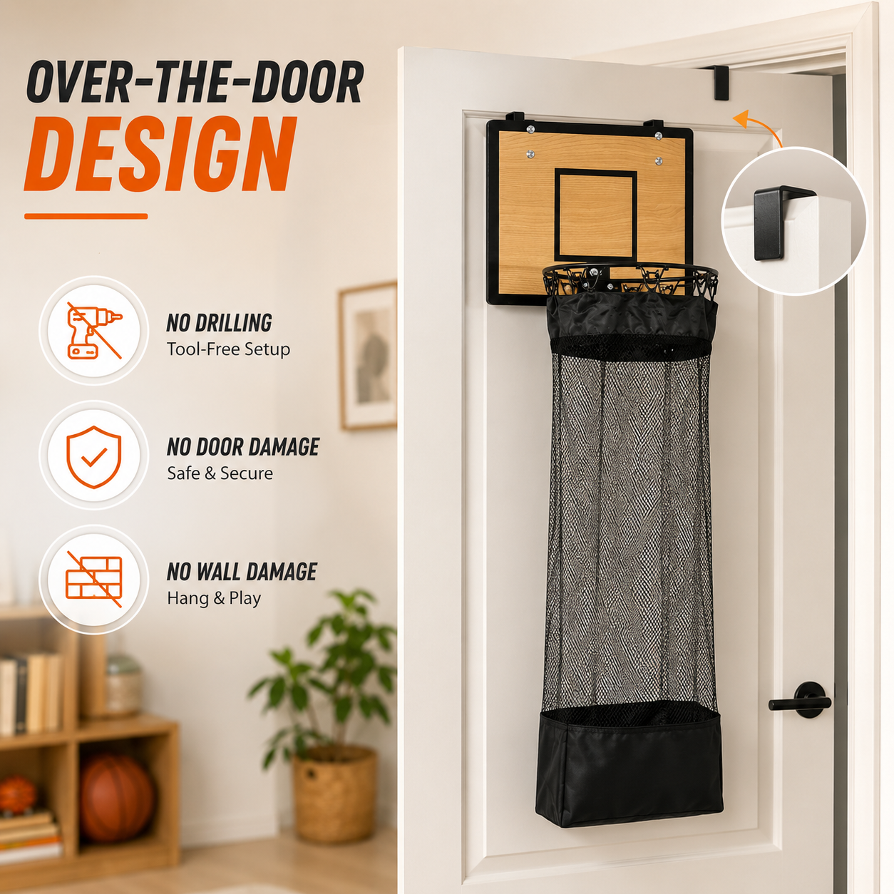 Basketball Hoop Laundry Basket
