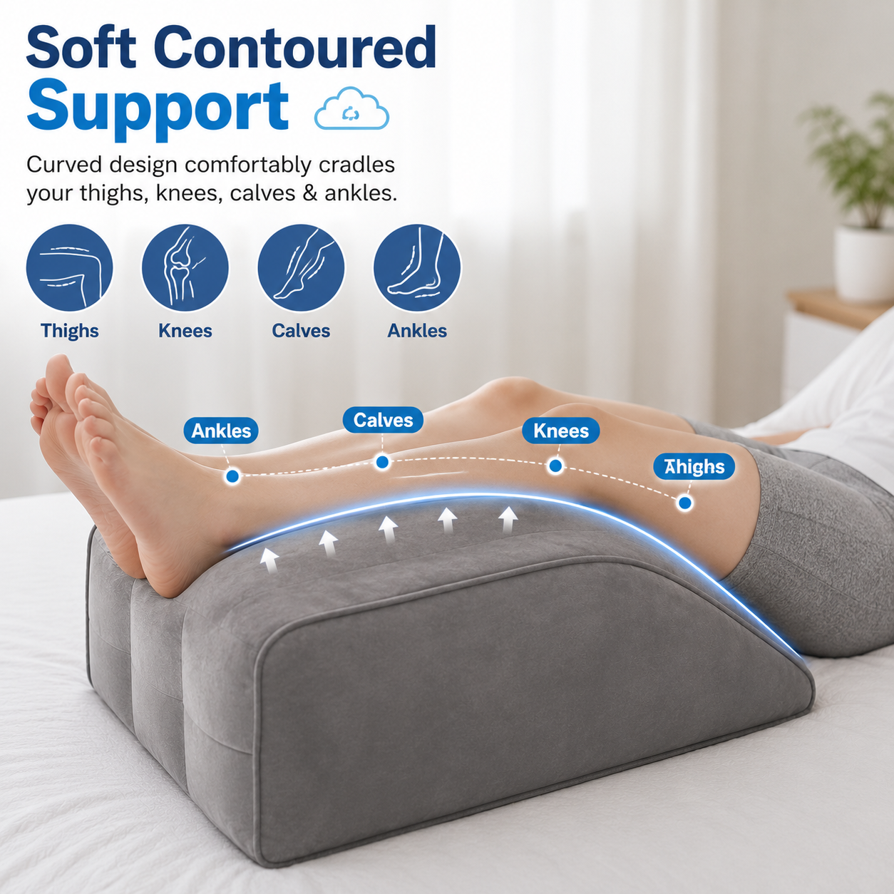 Inflatable Leg Elevation Wedge Pillow