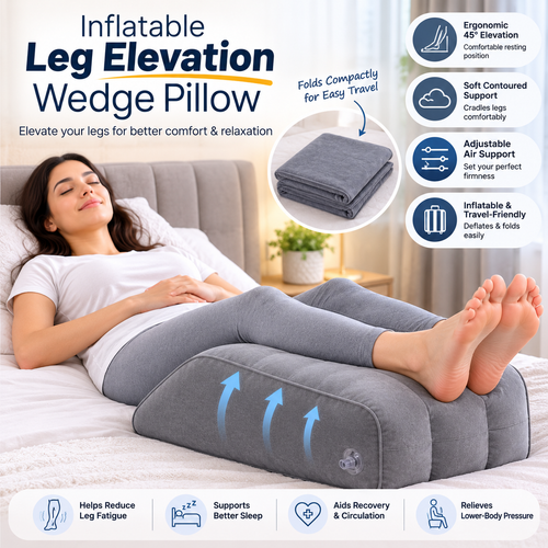 Inflatable Leg Elevation Wedge Pillow