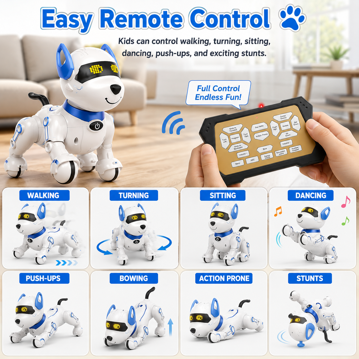 AI Remote Control Smart Pet Robot Dog