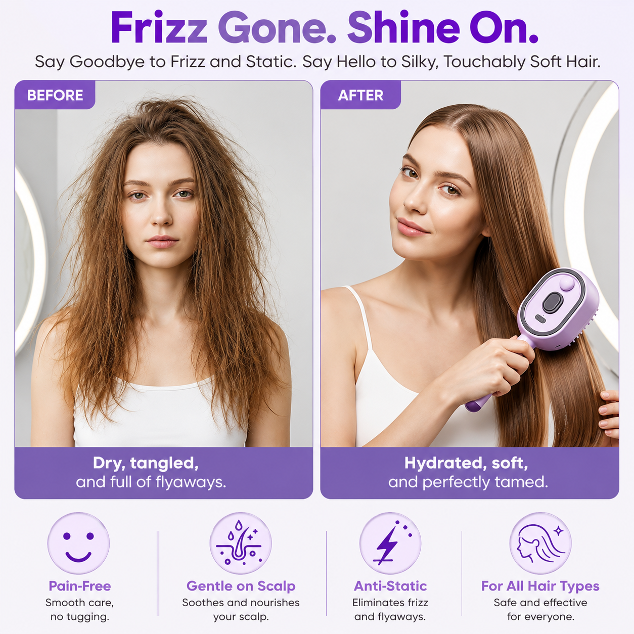 4-in-1 Spray Comb with Red Light Therapy