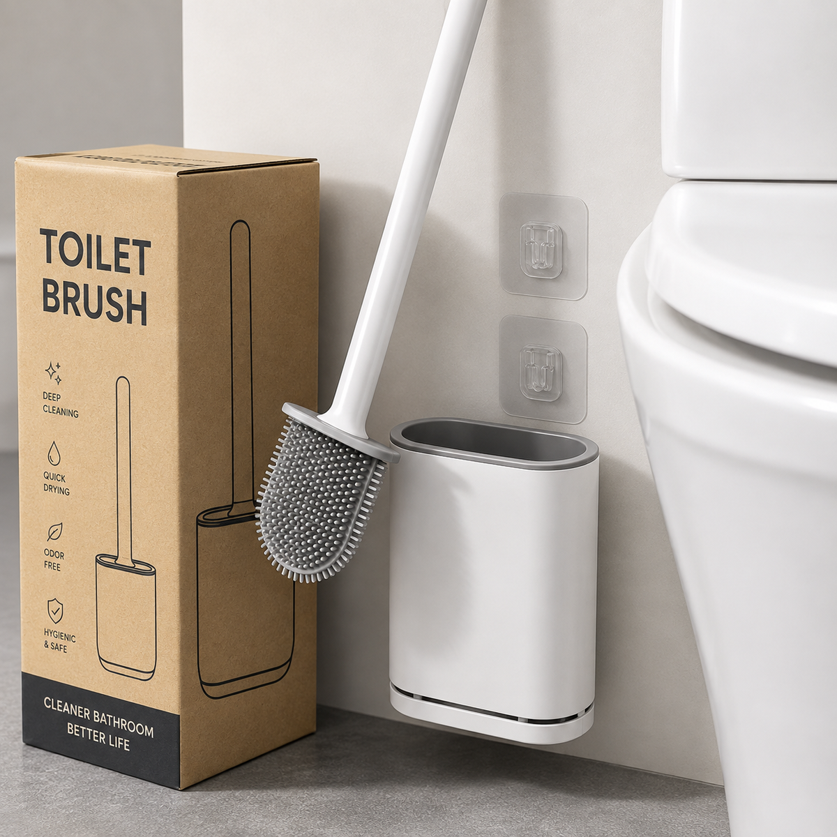 Silicone Toilet Brush with Holder
