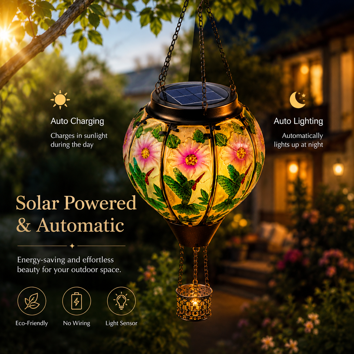 Solar Powered Hot Air Balloon Lantern