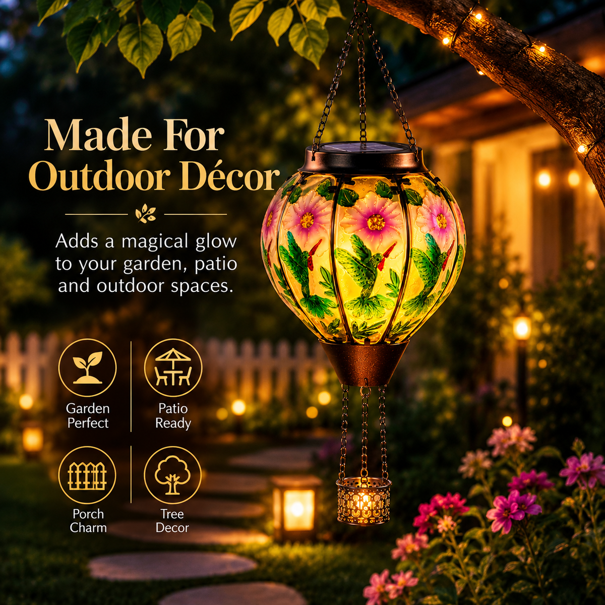 Solar Powered Hot Air Balloon Lantern